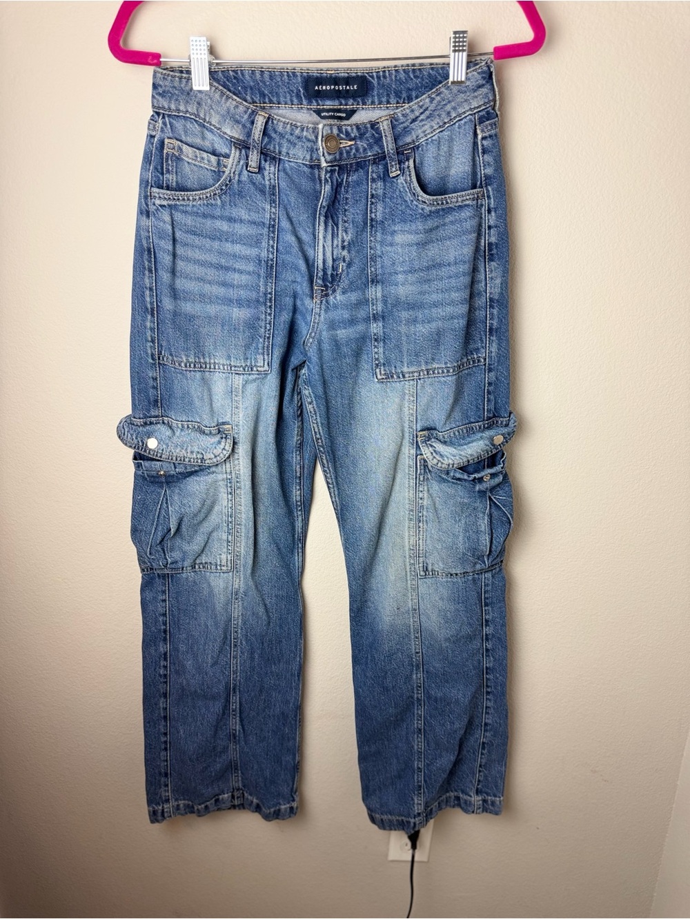 Aeropostale Light Blue Cargo Jeans baggy